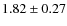 $1.82\pm0.27$