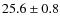 $25.6 \pm 0.8$