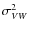 $\sigma^2_{VW}$