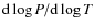 ${\rm d} \log P/{\rm d} \log T$
