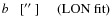 $b\ \ \ [\hbox{$^{\prime\prime}$ }]\ \ \ \ \ ({\rm LON\ fit})$
