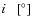 $i\ \ \ [^{\circ}]$