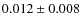 $0.012\pm0.008$