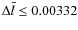 $\Delta \bar{l}\le0.00332$