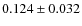 $ 0.124 \pm 0.032 $