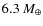 $6.3~M_\oplus$