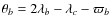 $\theta_b = 2 \lambda_b - \lambda_c - \varpi_b $