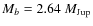 $M_b = 2.64~M_{\rm Jup}$