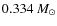 $0.334~M_\odot$