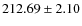 $212.69 \pm 2.10$