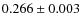 $ 0.266 \pm 0.003 $