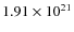 $1.91 \times 10^{21}$