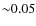 ${\sim}0.05$