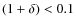 $ (1+ \delta)<0.1$