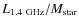 $L_{1.4~{\rm GHz}} /M_{\rm star}$