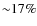 ${\sim}17\%$