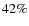 $42\%$