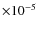 $\times 10^{-5}$