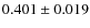 $0.401\pm0.019$