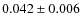 $0.042\pm0.006$