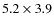 $5.2\times3.9$