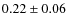 $0.22 \pm 0.06$