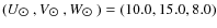 $(U_{\hbox{$\odot$ }}, V_{\hbox{$\odot$ }},W_{\hbox{$\odot$ }})=(10.0, 15.0, 8.0)$