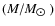 $(M/M_{\hbox{$\odot$ }})$