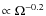 $\propto \Omega^{-0.2}$