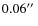 $0.06\hbox{$^{\prime\prime}$ }$