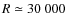 $R\simeq30~ 000$