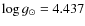 $\log g_{\odot}=4.437$