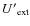 $U{'}_{\rm ext}$