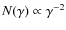 $N(\gamma) \propto \gamma ^{-2}$