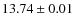$13.74\pm 0.01$