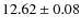 $12.62\pm 0.08$