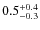 $0.5^{\rm +0.4}_{-0.3}$
