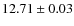$12.71\pm 0.03$