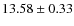 $13.58\pm 0.33$