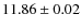 $11.86\pm 0.02$