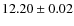 $12.20\pm 0.02$