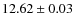 $12.62\pm 0.03$