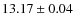 $13.17\pm 0.04$