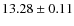 $13.28\pm 0.11$