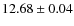 $12.68\pm 0.04$