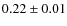 $0.22 \pm 0.01$