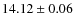 $14.12\pm 0.06$