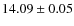 $14.09\pm 0.05$