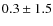 $0.3 \pm 1.5$