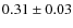 $0.31 \pm 0.03$